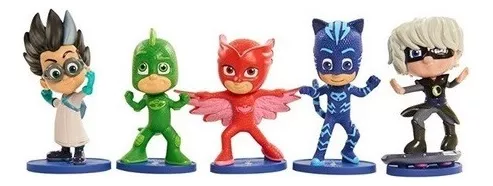 Set 5 Figuras Héroes En Pijama Pj Masks Bandai