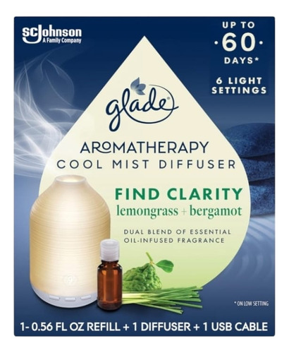 Kit Aromatizante Glade Aromatherapy Difusor Cool Mist
