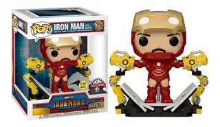 Funko Pop Special Edition Glow Studios Iron Man With Gantry