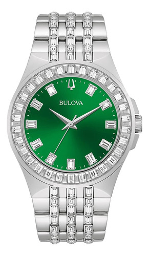 Bulova Reloj De Cuarzo De Acero Inoxidable De Plata Fantasma