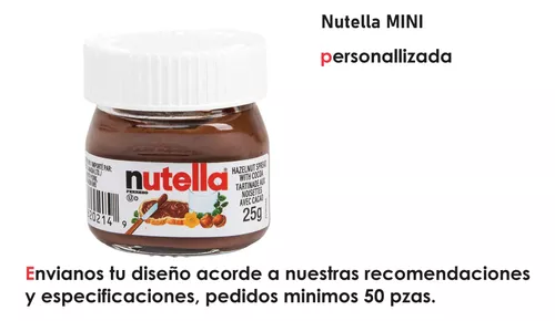 Nutella Mini 2pzas De 25grs. Frasco Vidrio Made In Italy
