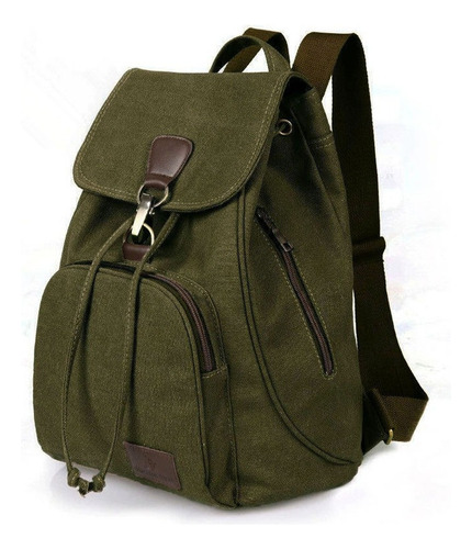 Bolso Escuela Lona Al Aire Libre Mujer Mochila De Moda Retro