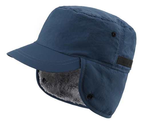 Gorra De Béisbol De Piel Con Orejeras Y Ala Calientes