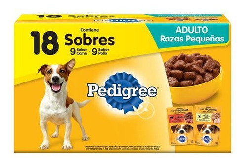 Pedigree Comida Húmeda Perros Adultos/peq 18 Sobres Mix