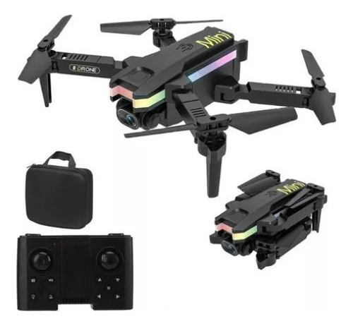 Drone Ls-xt8 Mini Pro Com Câmera 4k Com 2bat Wifi Fpv Led Cor Preto