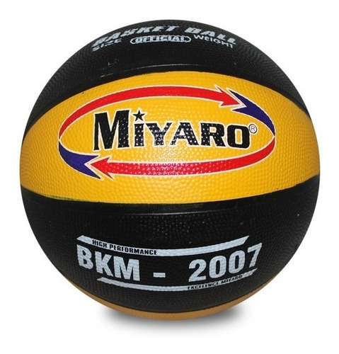 Imagen 4 de 9 de Balón Básquetbol Multicolor Bkm-2007 Hule No. 7 Miyaro