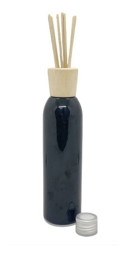 Envase Plastico 200 Cc Negro C Tapa Difusora Madera X20