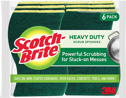 6 Fibras Scotch-brite Esponja D Limpieza Verde Americana *sk