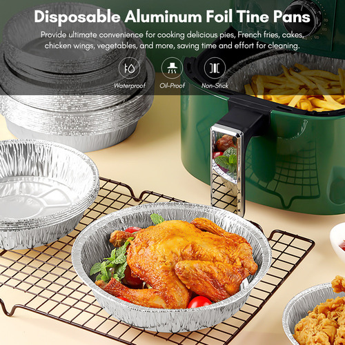 20 Piezas De 6 Platos Desechables De Aluminio Para Hornear Y