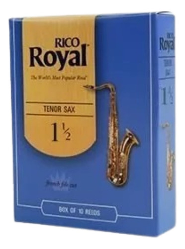 Palheta Saxofone Tenor Rico Royal Numero 1,5 Caixa C/ 10