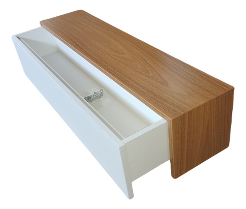 Aparador Suspenso Com Uma Gaveta Branco 60x15x15
