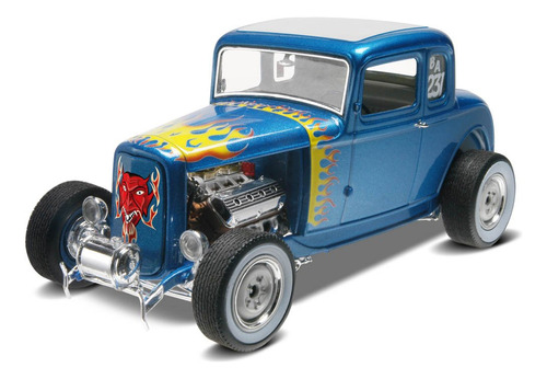 Revell 1/25 32 Ford 5 Window Coupe 2 N 1 Azul