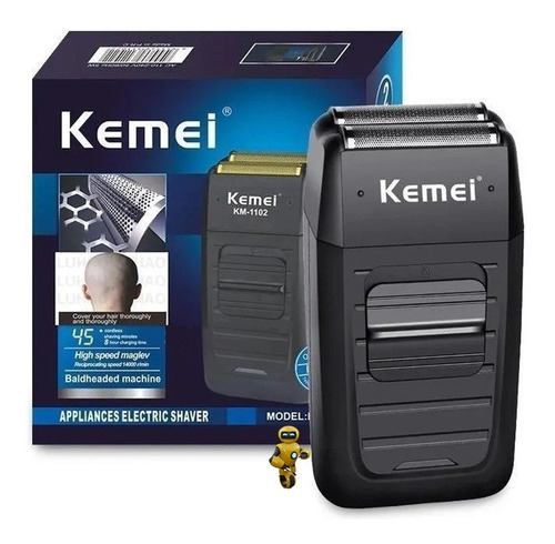 Imagem 4 de 7 de Kit Com 3 Maquinas Cortar Cabelo Barbear Profissional Kemei