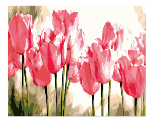 Pintura Digital Para Bricolaje, Tulipanes, Pintura Acrílica