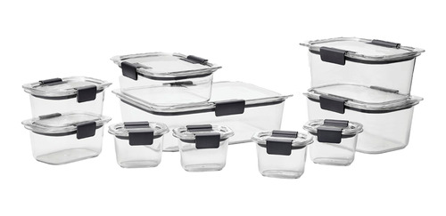  Envases 20 Piezas Cierre Hermético Brilliance Rubbermaid