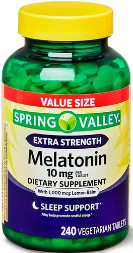 Imagen 2 de 9 de Melatonina Con Balsamo Limon 10 Mg Extra Fuerza | 240 Tabs