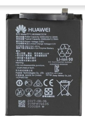 Bateria Pila Huawei Honor 7x Hb356687ecw 3340 Mah