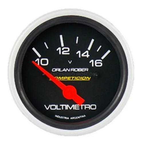 Voltimetro Orlan Rober Competicion Negro 60mm 824n12v