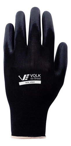 Luva Tatil Black Volk Pu Pacote Com 12 Pares Preto