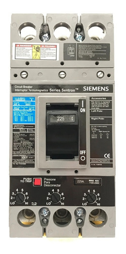 Interruptor Termomagnetico Siemens 3p 225 Fxd63b225