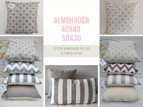 Pack X4 Almohadones Decorativos 40x40 Funda Con Cierre