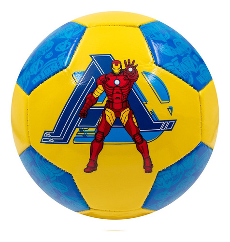 Balón De Fúbtol No. 3 Voit Disney Marvel Avengers Color Azul