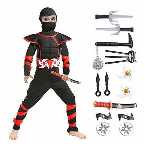 Traje De Halloween Ninja Para Niños Niños