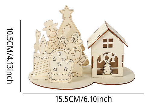 Adornos De Casas De Madera De Bricolaje En Navidad