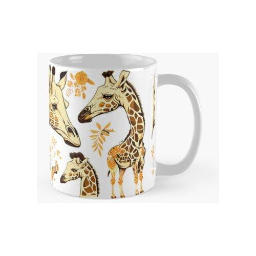 Taza Giraffes Rock! Cute And Colorful Giraffe Illustration C