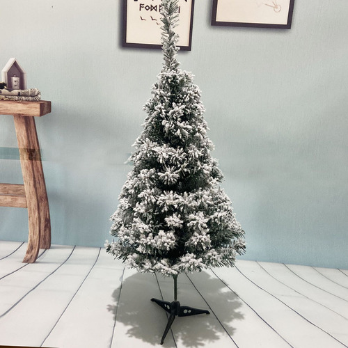 Arbol Navidad Artificial Nevado 1.8m De Pvc Pino Blanco