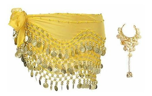 Bellylady Monedas De Oro Belly Dance Hip Scarf, Wholesale