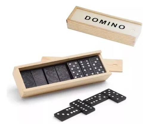 Domino Económico Juego Mesa Madera Clasico 5 Pzas Mayoreo