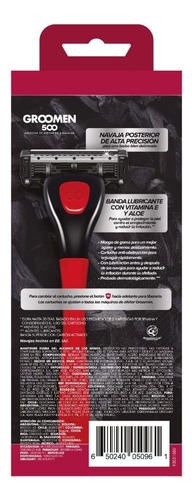 Groomen 500, Rastrillo Con Cinco(5) Cuchillas Con Nanotecnol