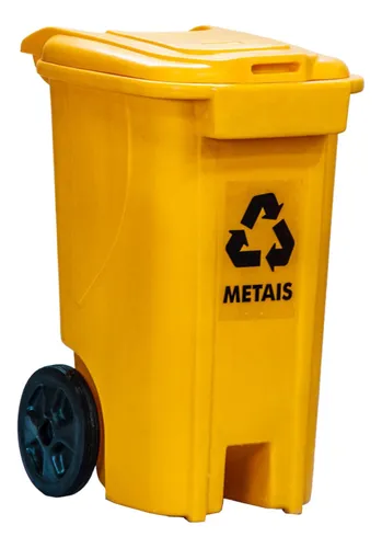 comprar Lixeira Carrinho Coletor 240 Litros Com Rodas E Sem Pedal