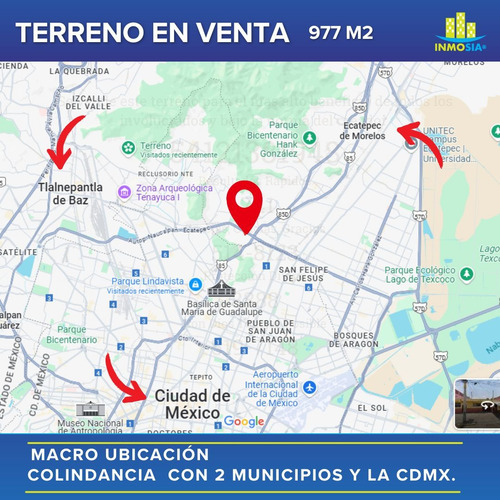 Terreno En Venta De 977 M² En San Juan Ixhuatepec, Tlalnepantla, Edo. Méx. | Con Construcción Aprovechable Y Accesorias Internas | Ubicación Estratégica, Gran Potencial Y Conectividad Inmediata A Cdmx