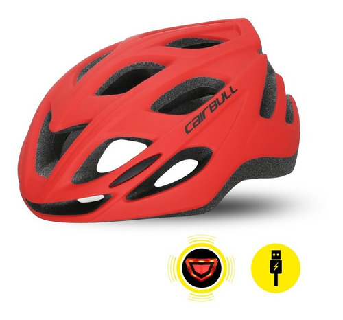 Casco Bicicleta Cairbull Racemaster | Rojo| Luz Trasera