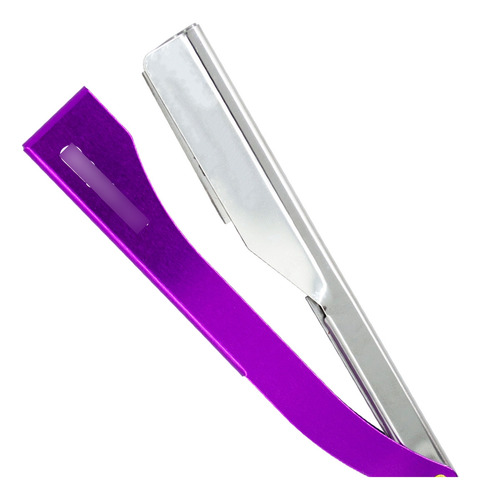 Style.cut Free Style Navaja Barbero Afeitar Mango Aluminio Color Violeta