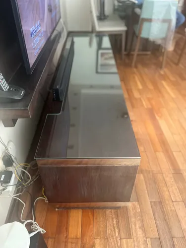 Rack Tv Para Living Caoba Oscuro