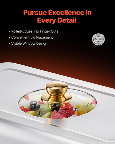 Juego De Platos Para Buffet Hafing Dish Vevor, 4 Litros, 2 U