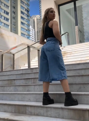 Bermuda Oversize Jean Mujer - Moda Verano 2025