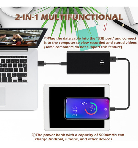 Detector De Cámara De Seguridad 1080p Mini Vigilancia Oculta Negro