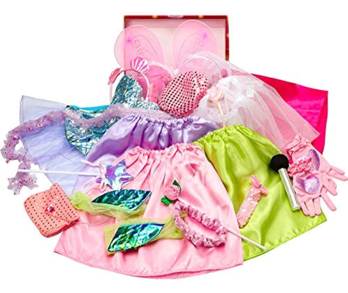 Girls Dress Up Trunk Princessmermaidbridepop Star Ballerinaf