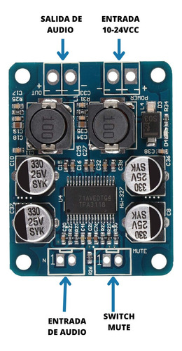 Modulo Amplificador De Audio Mono 60w Clase D Tpa3118