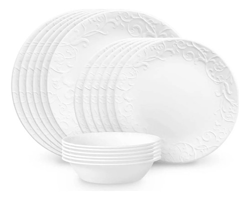 Vajilla Corelle 18pc Bella Faenza Blanco Bella Faenza