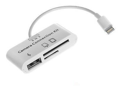 Imagen 3 de 5 de Nuevo iPad 4 Mini Aire Ios 9 8 Pines Cámara Conexión Kit Usb
