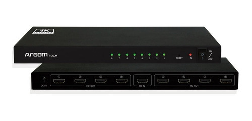 Splitter Argom Arg-av-5118 8 Salidas Hdmi 4k Hd