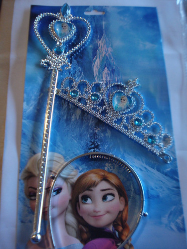 Set De Corona Tiara+ Varita De Frozen- Reina Elsa Para Niñas