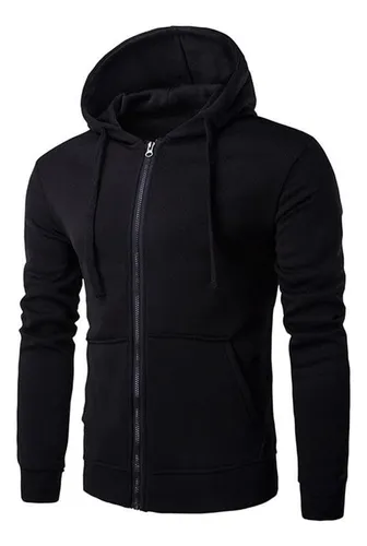 Polera Negra Con Cierre Y Capucha Poleras Hombre MercadoLibre