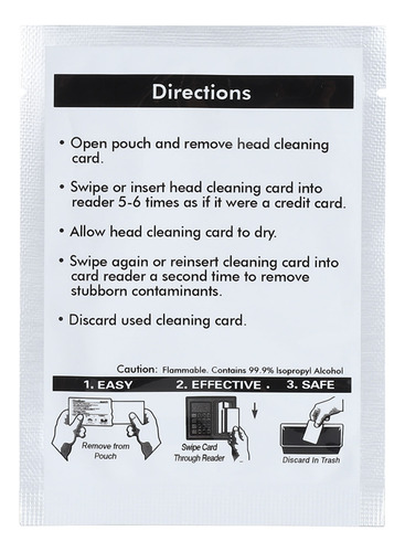 Tarjetas De Limpieza De Terminales Con Lector De Tarjetas De