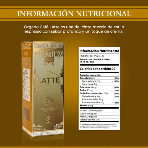 Organo | Café Latte 20u + Café King 25u | Hongo Adaptógeno